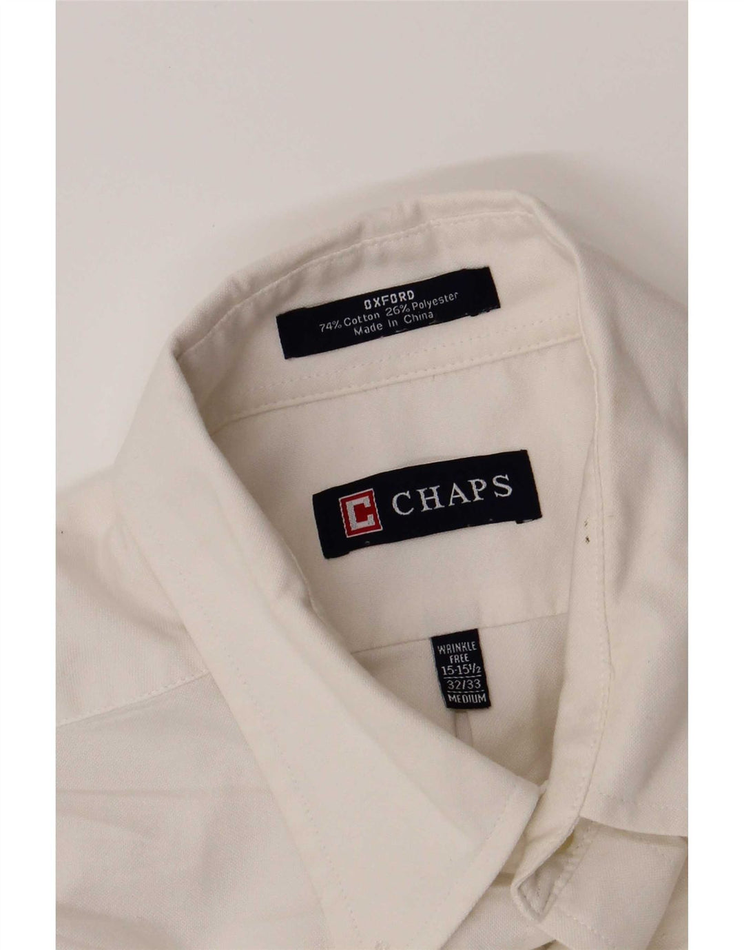 Chaps Chemise Homme Taille 15 1/2 Coton Blanc Moyen