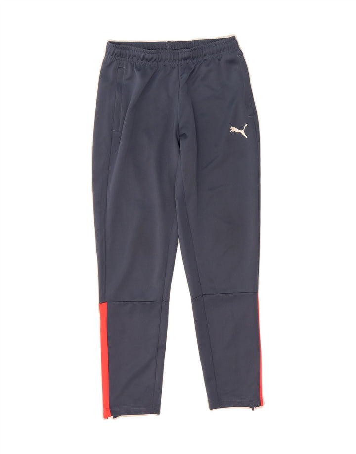 PUMA Boys Tracksuit Trousers 11-12 Years  Blue Colourblock Polyester Vintage Puma and Second-Hand Puma from Messina Hembry 