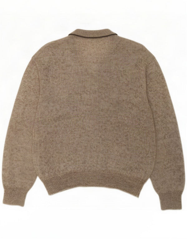 Berluti Womens Graphic Cardigan Sweater IT 44 Large Beige