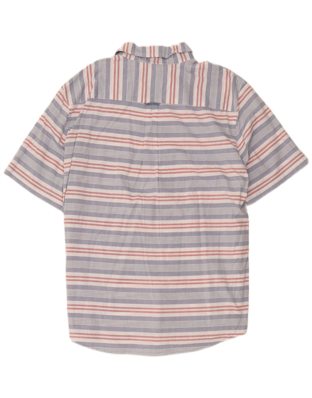 Chaps Mens Short Sleeve Shirt 2XL Multicoloured Striped Cotton