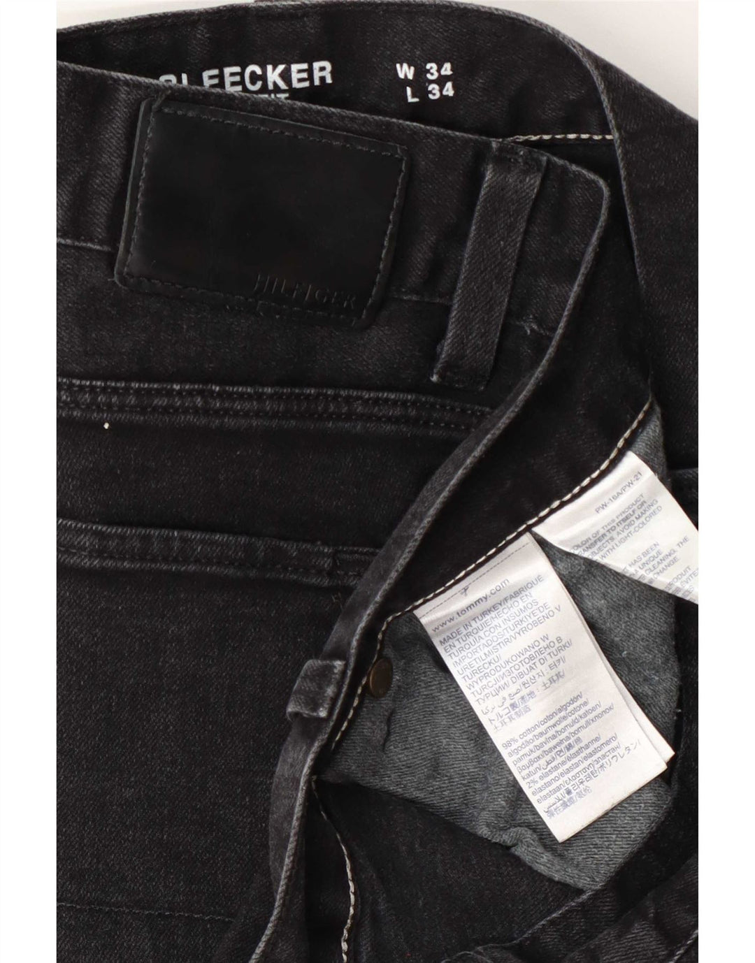 Wrangler Mens Bleecker Slim Jeans W34 L34 Grey Cotton