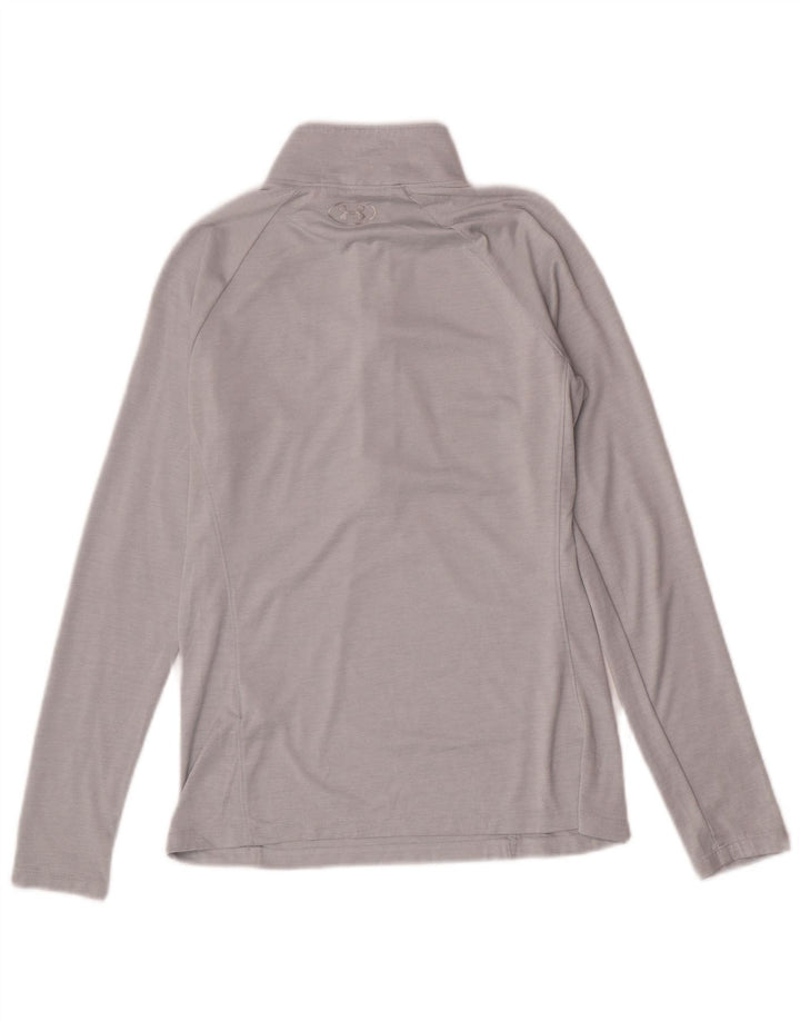Under Armour Womens Heat Gear Pullover Tracksuit Top UK 10 Small Grey