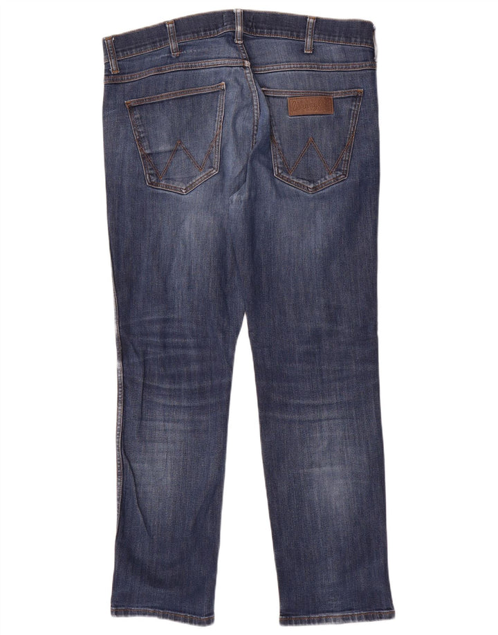 Wrangler Mens Greensboro Slim Jeans W33 L30 Navy Blue Polyester
