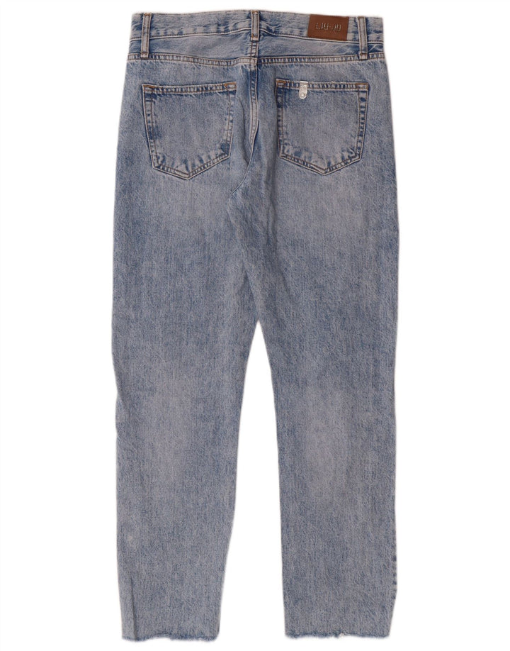 Liu Jo Damen Distressed-Cropped-Jeans W27 L27 Blaue Baumwolle