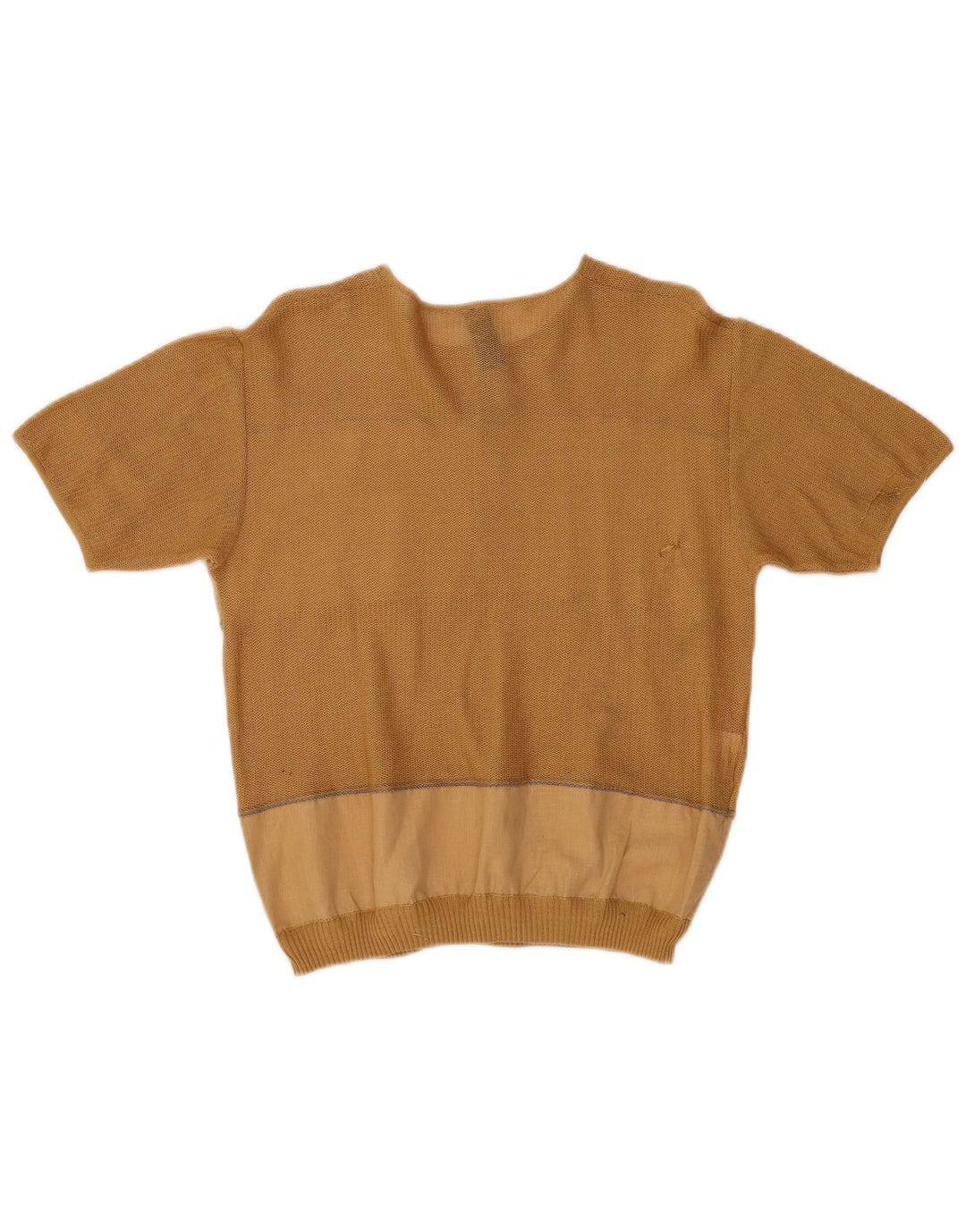 MODIGLIANI Womens Crew Neck Jumper Sweater IT 48 XL Beige Colourblock