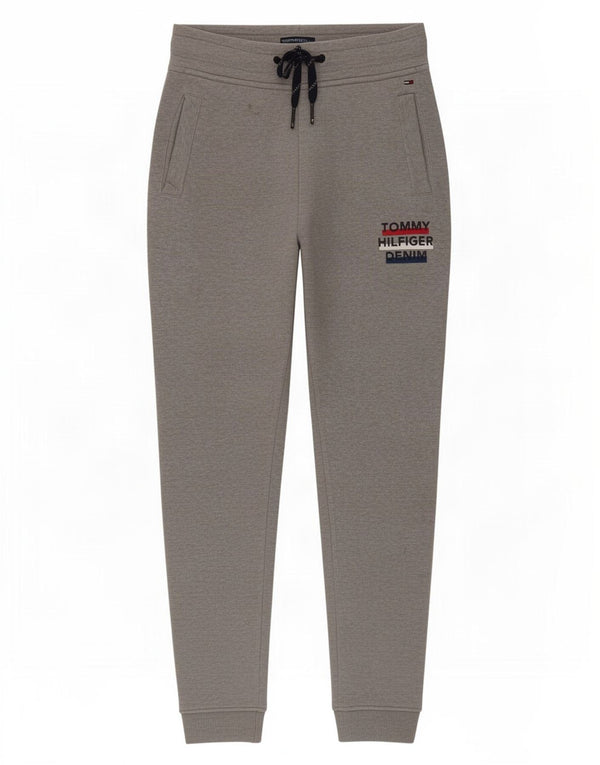 Tommy Hilfiger Calça de treino feminina Joggers UK 6 XS cinza algodão