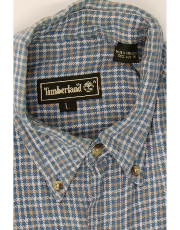 Timberland Herre flannelskjorte stor blå ternet bomuld