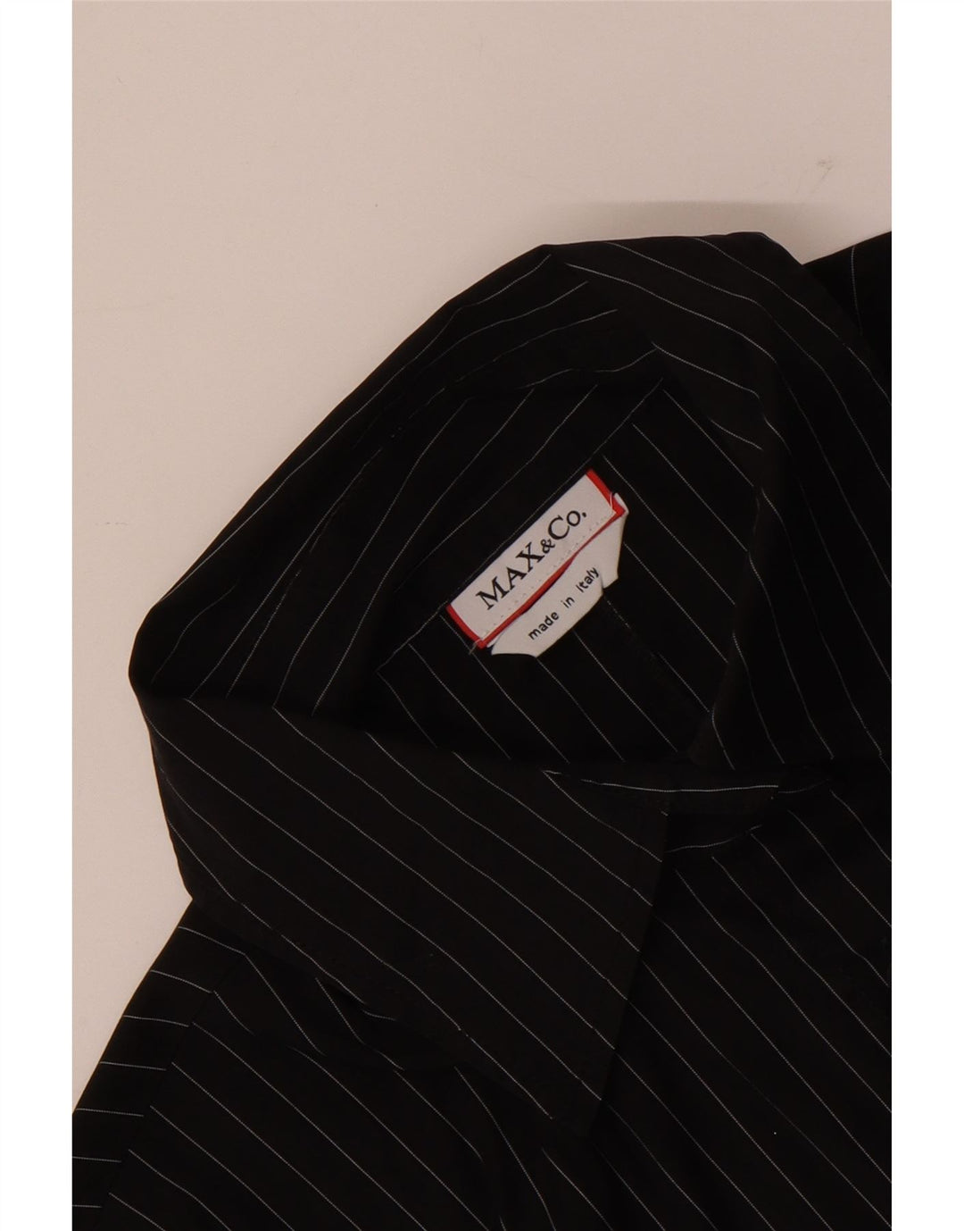 Max & Co. Dameskjorte UK 14 Medium Black Pinstripe
