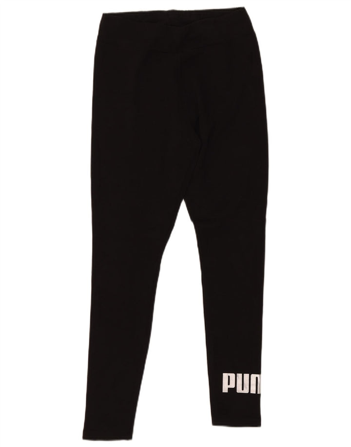 PUMA Womens Graphic Leggings UK 12 Medium Black Synthetic