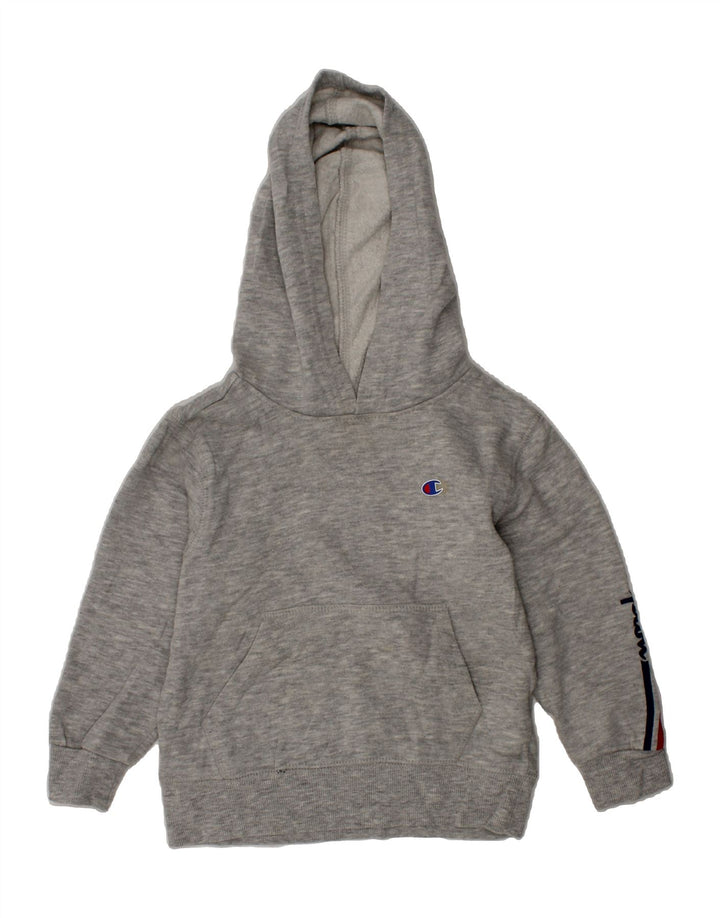CHAMPION Boys Graphic Hoodie Jumper 3-4 Years Grey Cotton Vintage Champion and Second-Hand Champion from Messina Hembry 