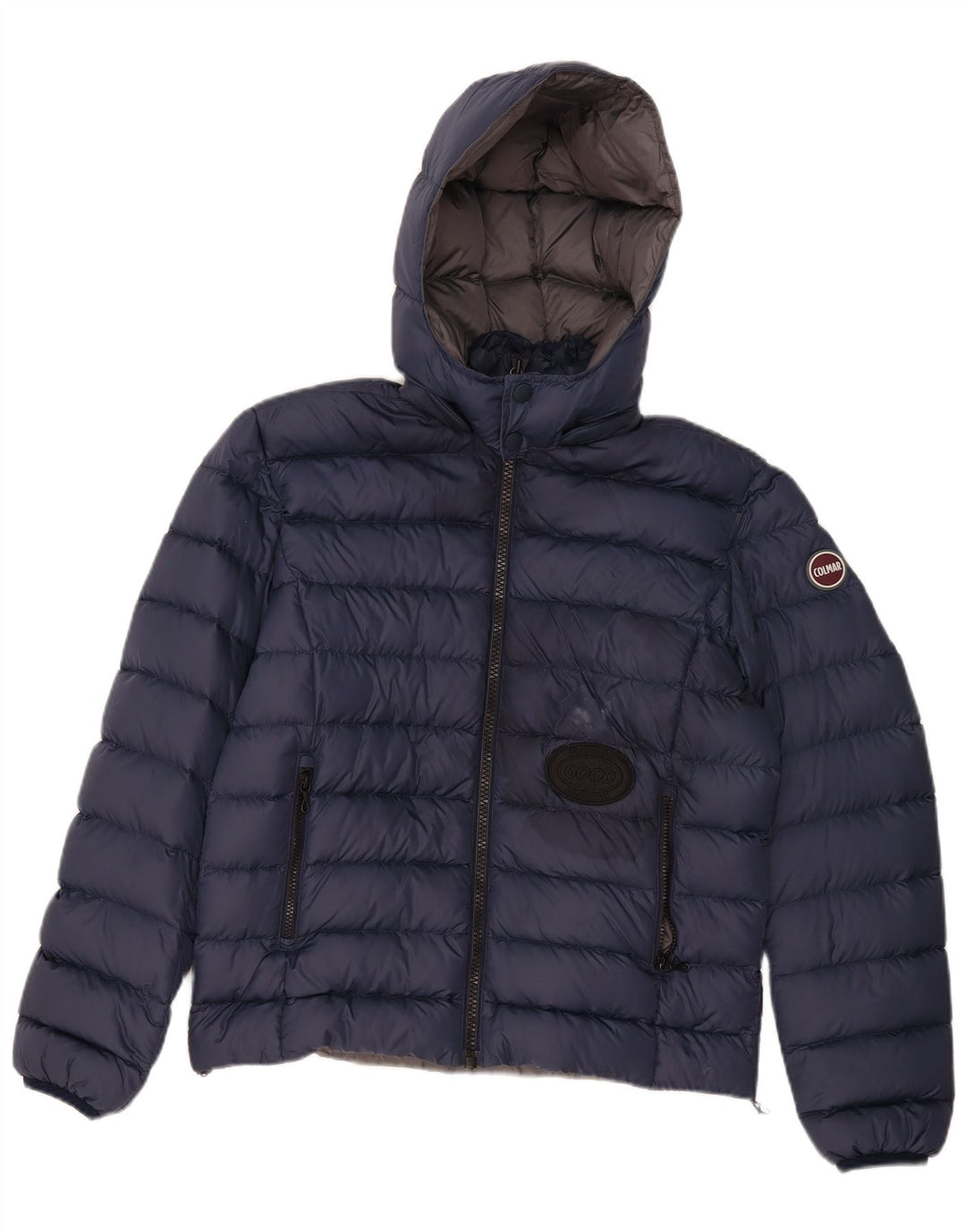 Colmar Mens Hooded Padded Jacket IT 46 Small Navy Blue Polyamide