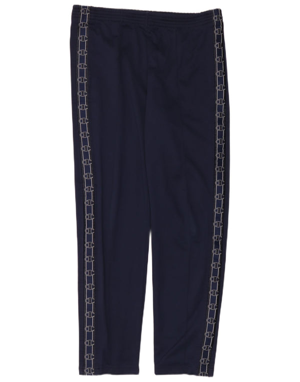 Champion Mens Graphic Tracksuit Trousers Large Navy Blue Geometric Sports