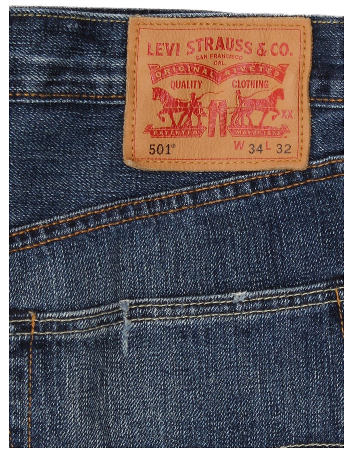 Jeans Levi's Uomo 501 Cropped W34 L25 Blu
