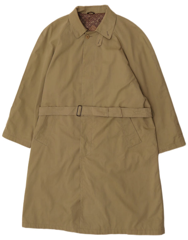 Pal Zileri Herre Overfrakke IT 48 Medium Khaki Bomuld