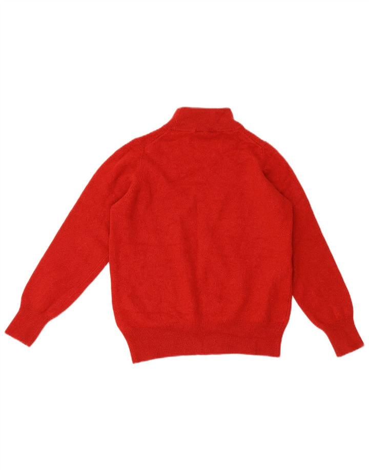 Marks & Spencer Womens Crop Turtle Neck Jumper Sweater UK 16 Large Red