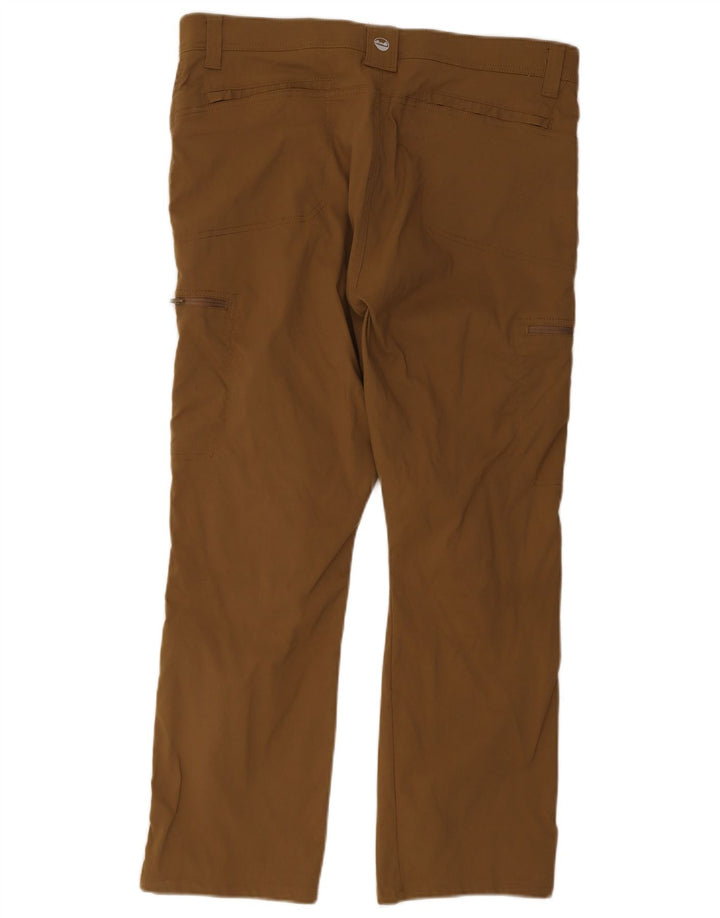 Wrangler Mens Straight Cargo Trousers W36 L30 Brown Nylon
