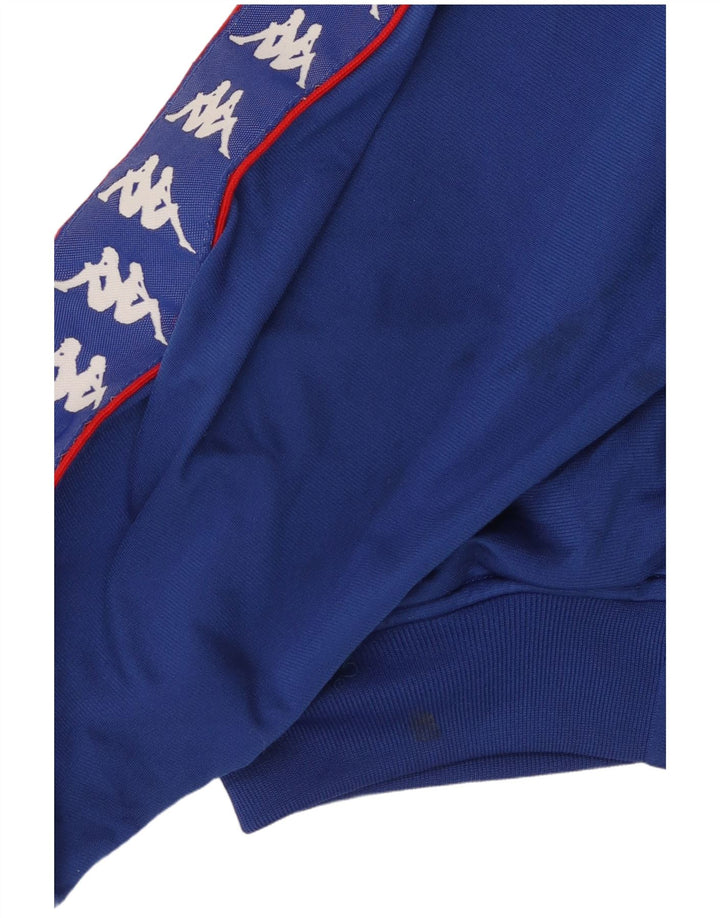 KAPPA Boys Graphic Tracksuit Top Jacket 11-12 Years XL Blue Polyester