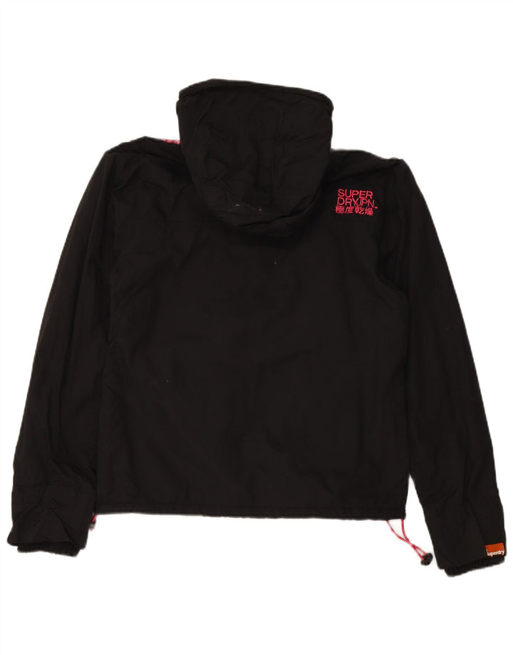 SUPERDRY Womens The Windcheater Windbreaker Jacket UK 14 Large Black