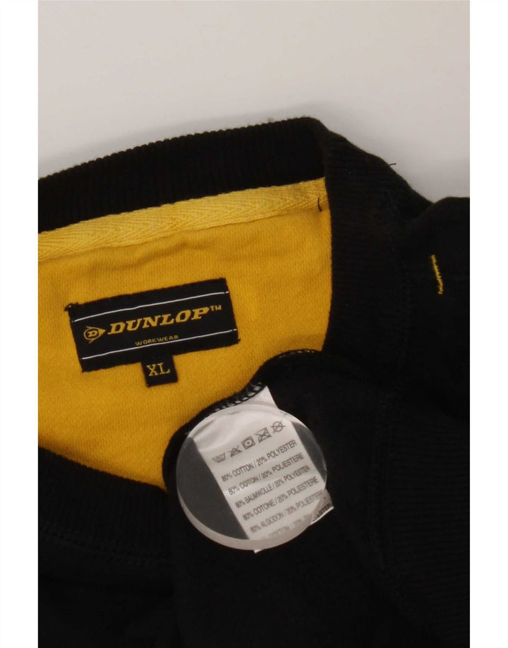 Dunlop Mens Graphic Sweatshirt Jumper XL Black Cotton
