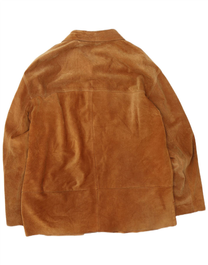 Conbipel Mens Suede Jacket IT 52 Large Brown Leather