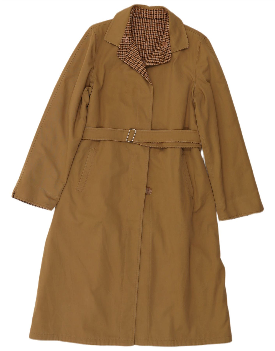Salco Womens Reversible Trench Coat UK 14 Medium Khaki Polyester