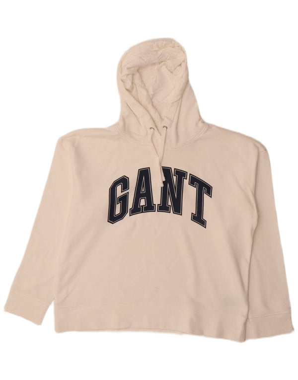 Gant Pulover cu glugă cu grafic pentru femei UK 18 XL Bumbac alb