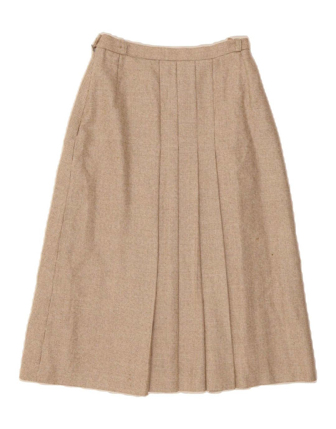 MICHAEL JACOBS Womens A-Line Skirt UK 12 Medium W26  Beige Houndstooth Vintage Michael Jacobs and Second-Hand Michael Jacobs from Messina Hembry 