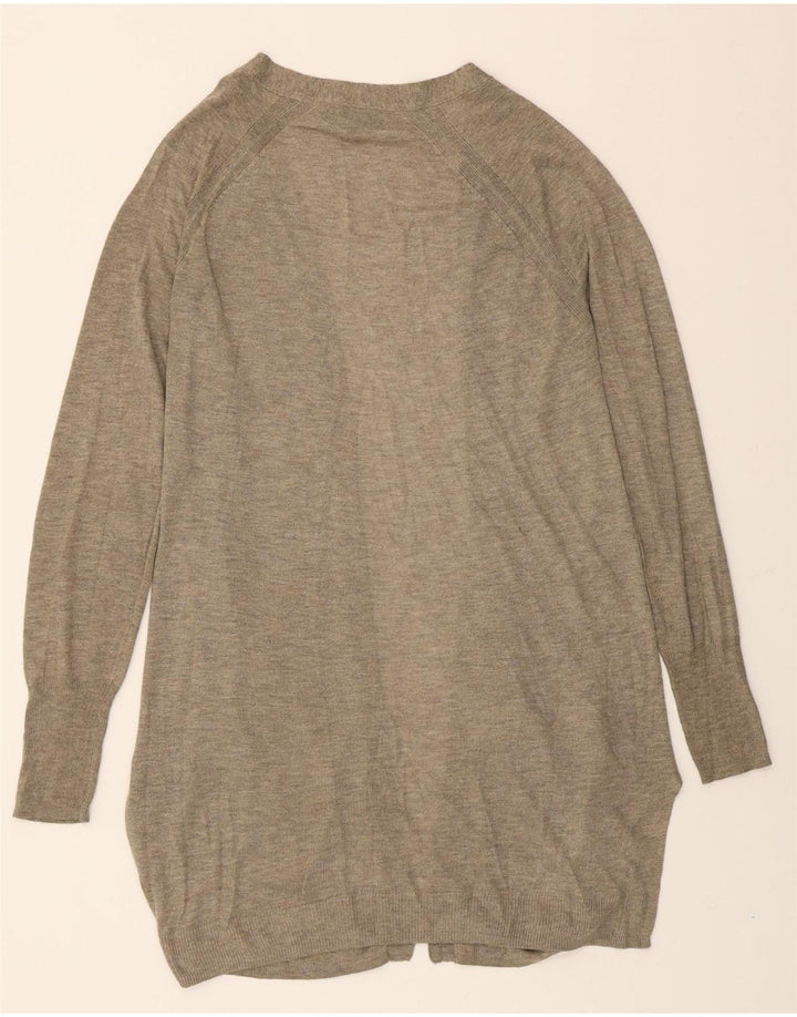 MOSSIMO Womens Longline Open Cardigan Sweater UK 16 Large Grey Acrylic Vintage Mossimo and Second-Hand Mossimo from Messina Hembry 