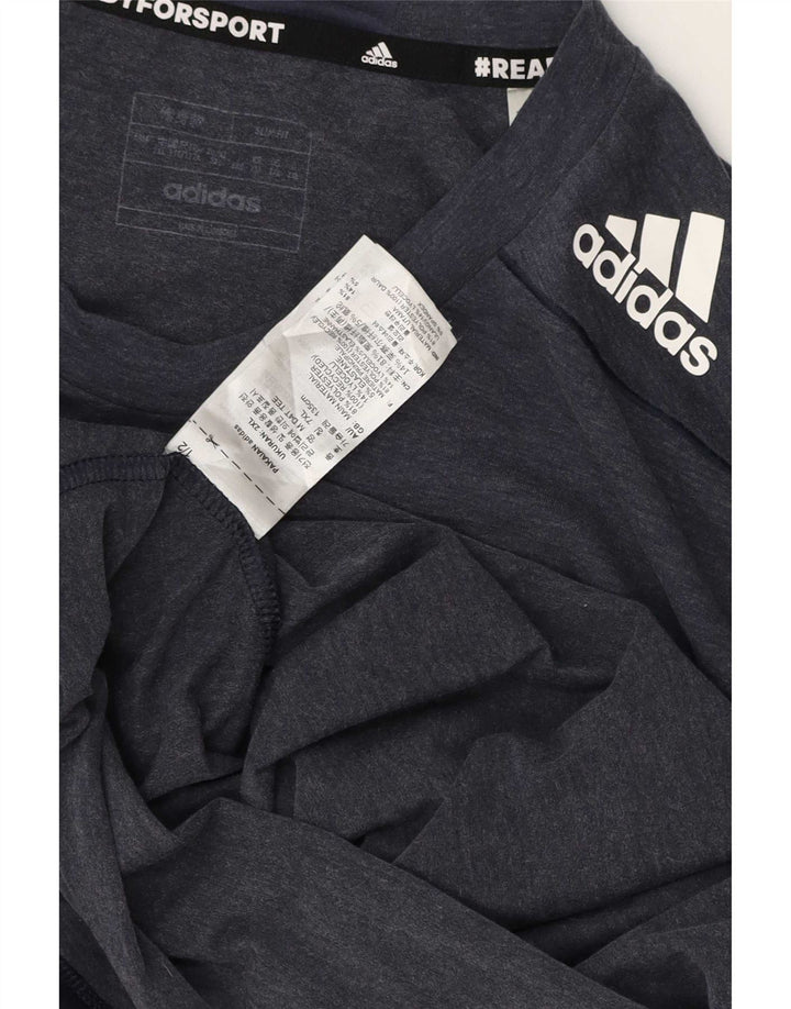 Adidas Camiseta Hombre Top 2XL Azul Marino Poliéster