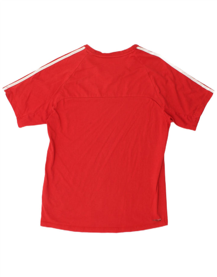 Adidas Mens Climalite T-Shirt Top Large Red Cotton
