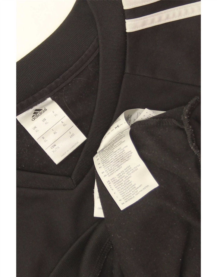 Adidas Hombre Sudadera Jumper XL Negro Colorblock Poliéster