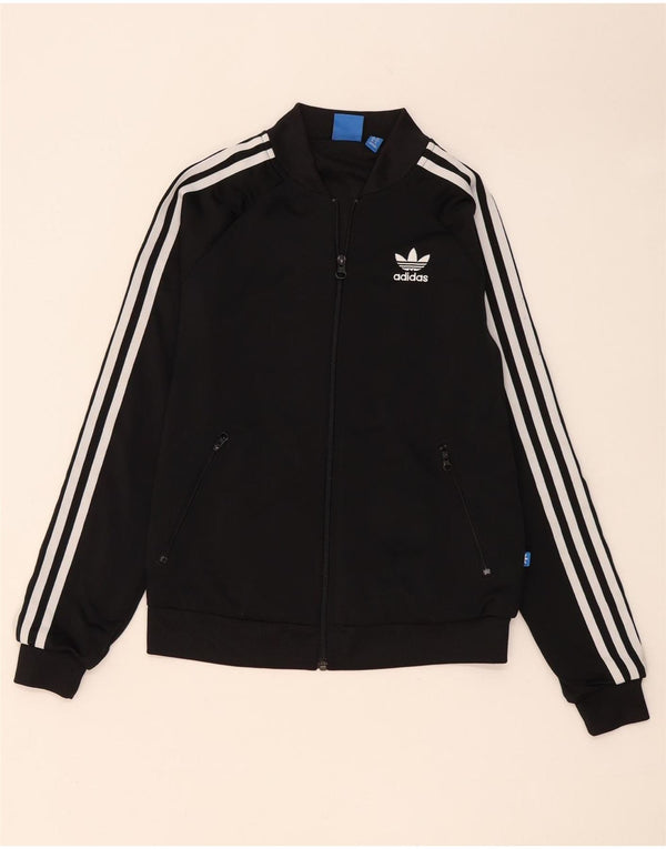 Giacca da ginnastica da donna con grafica Adidas UK 8 Small Poliestere nero