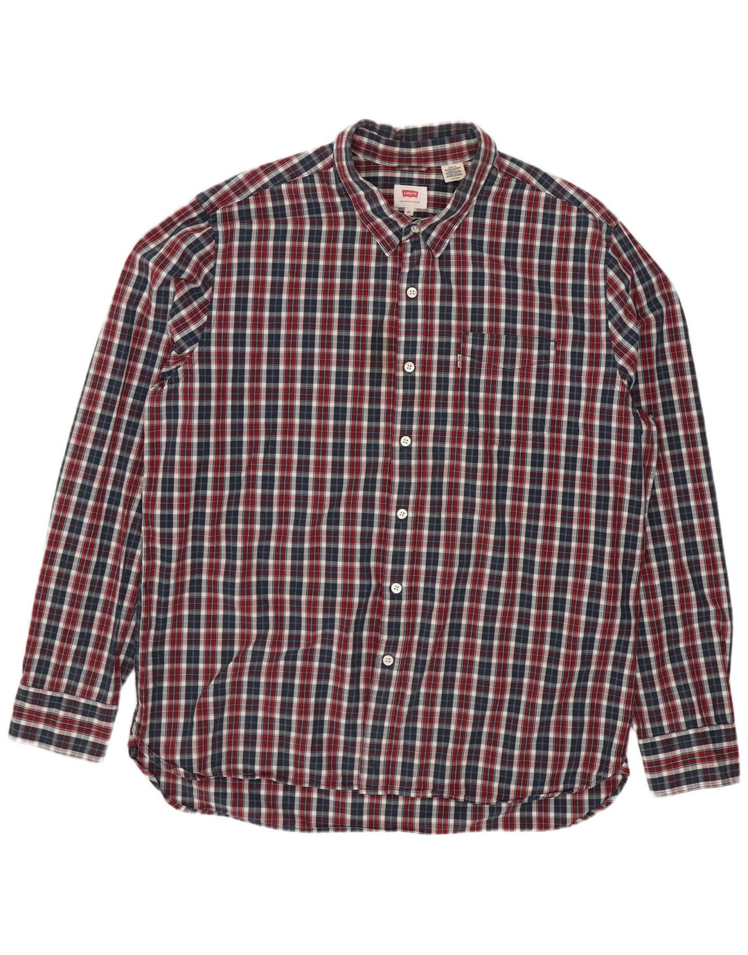 Camicia Levi's da uomo vestibilità regolare XL in cotone a quadri multicolore