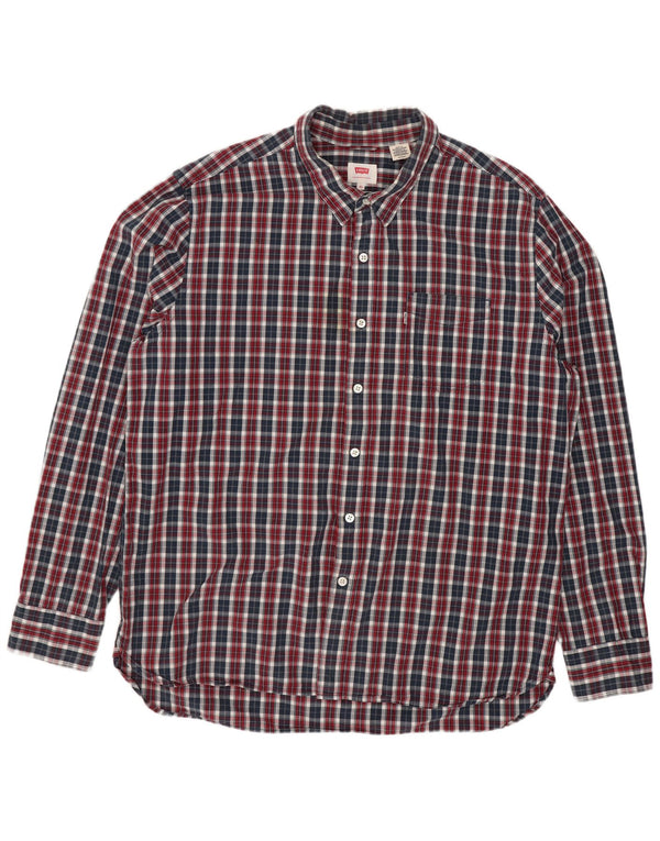 Camicia Levi's da uomo vestibilità regolare XL in cotone a quadri multicolore