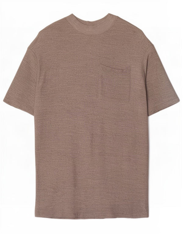 Zara Vestido Camiseta Mujer UK 44 Gris Medio