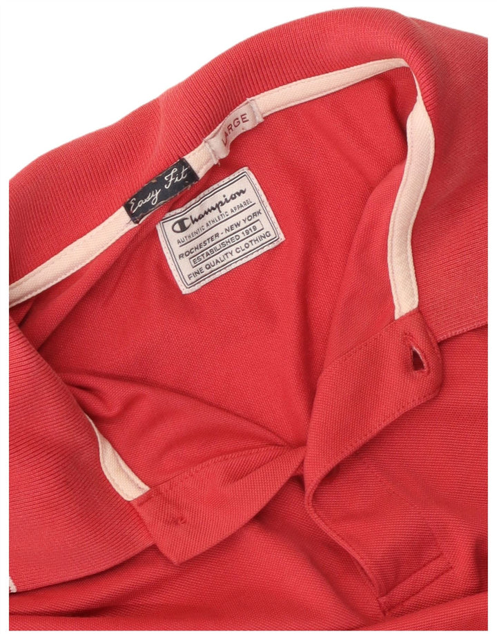 Męska koszulka polo CHAMPION Easy Fit, duża, czerwona