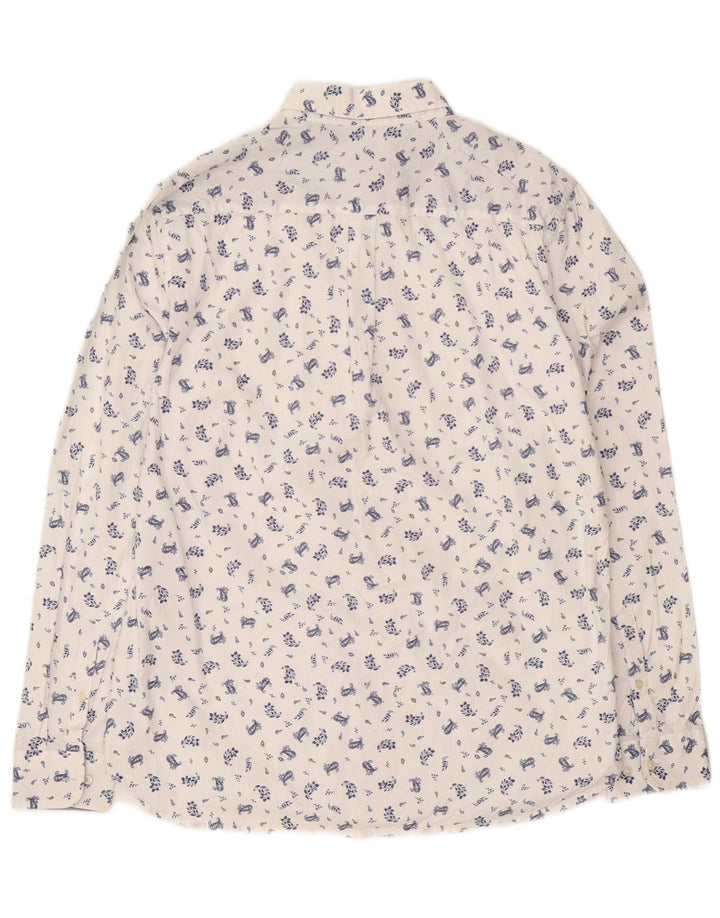 Superdry Mens Regular Fit Shirt XL White Floral Cotton