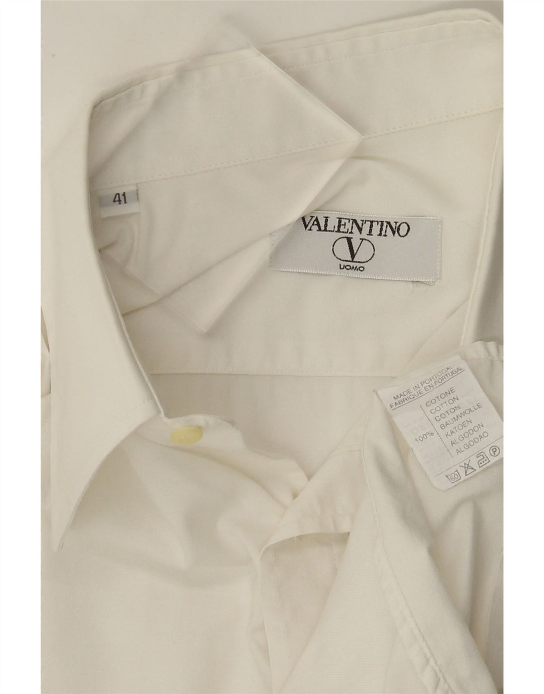 Valentino Herreskjorte str. 41 Stor hvid bomuld