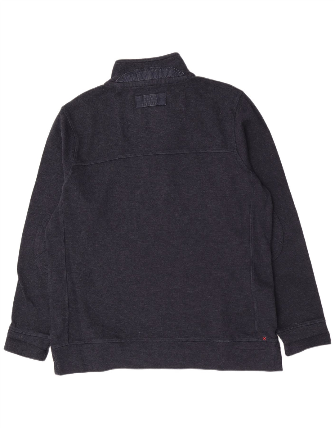 Fat Face Mens Button Neck Jumper Sweater XL Navy Blue Cotton Classic