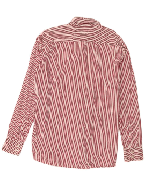 Tommy Hilfiger Mens Shirt Large Red Striped Cotton