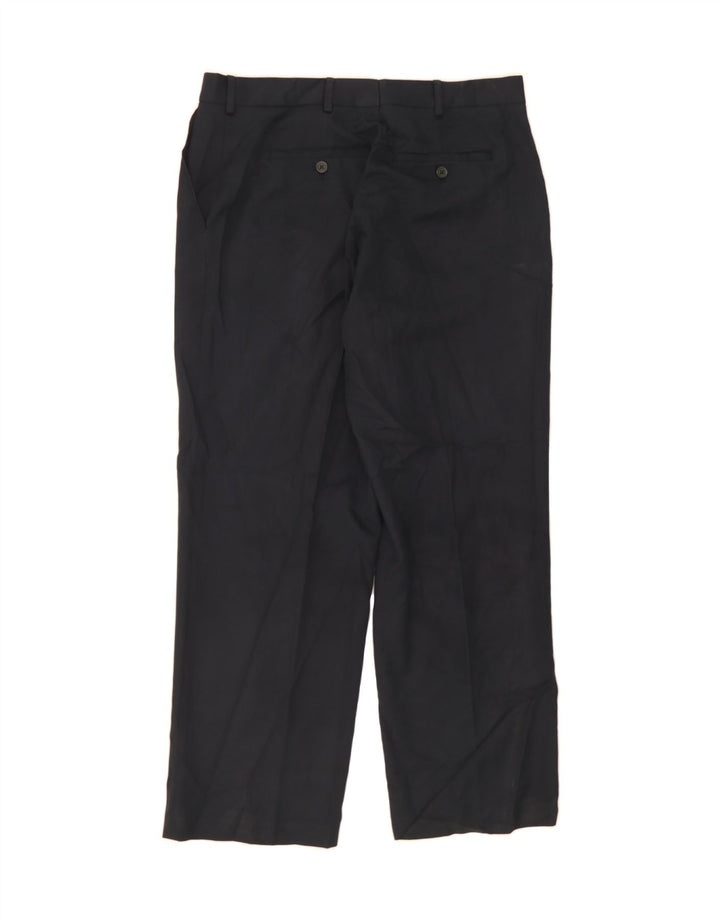 IZOD Mens Straight Suit Trousers W38 L30 Navy Blue Vintage Izod and Second-Hand Izod from Messina Hembry 