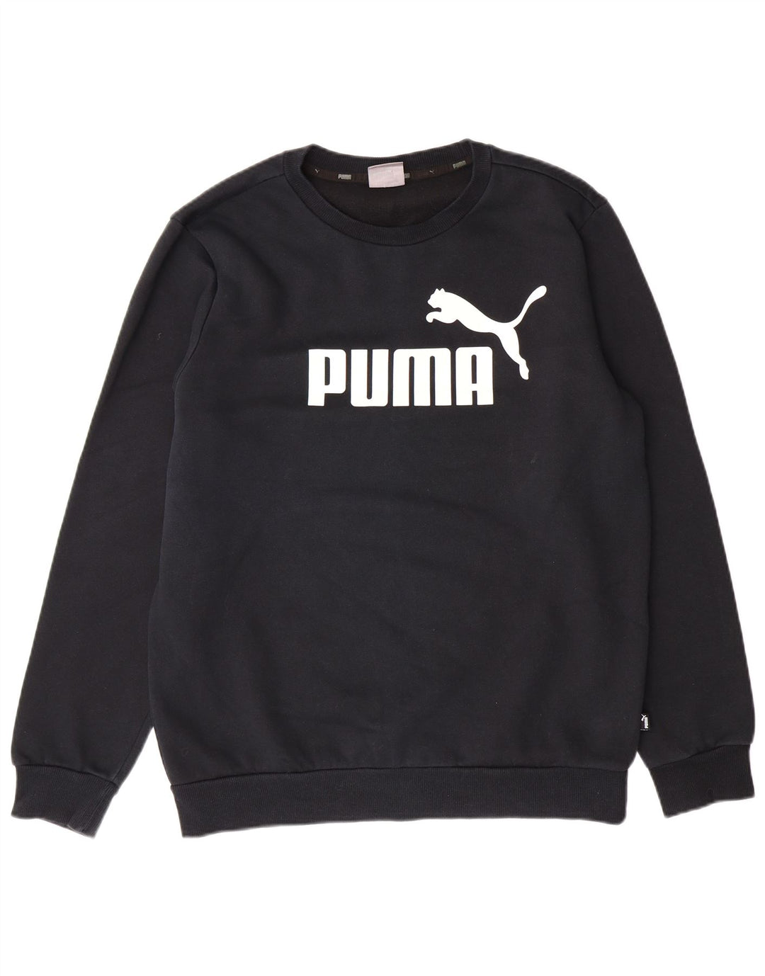 PUMA Mens Graphic Sweatshirt Jumper Medium Black Cotton