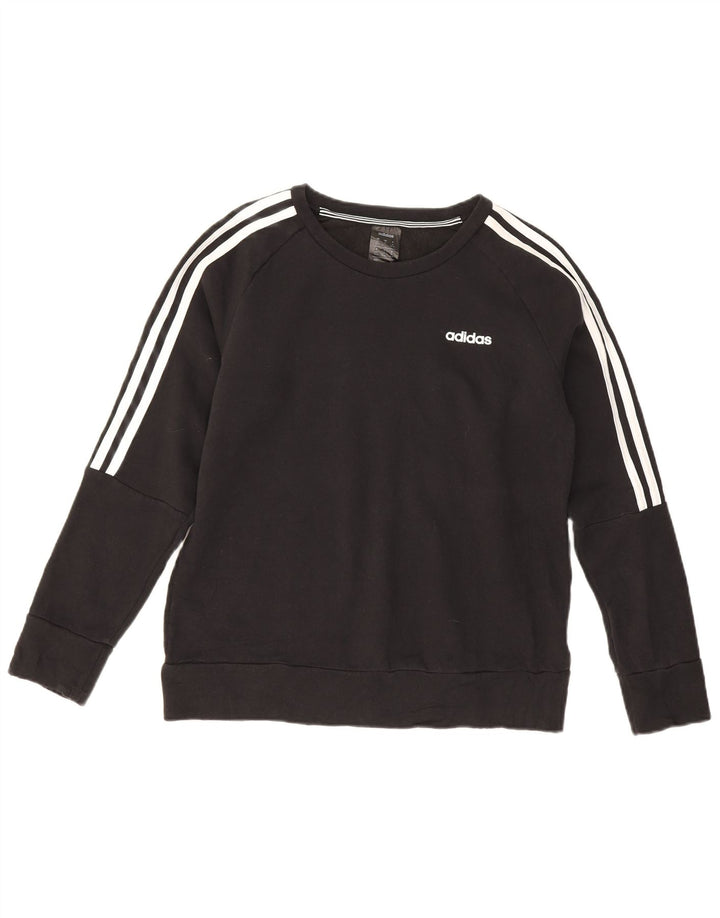 Adidas Sweat-shirt pour femme UK 12/14 en coton noir moyen