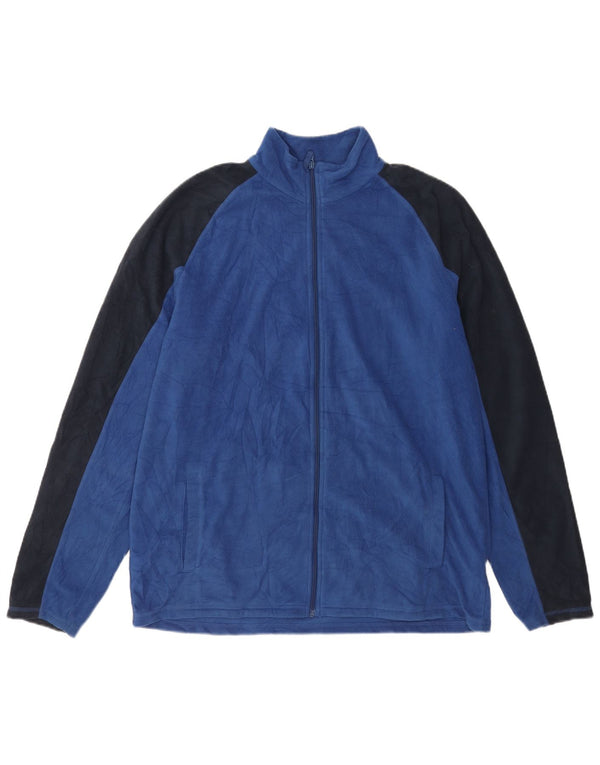 Męska kurtka polarowa Mountain Warehouse UK 42 XL, niebieski, poliester z blokami kolorów