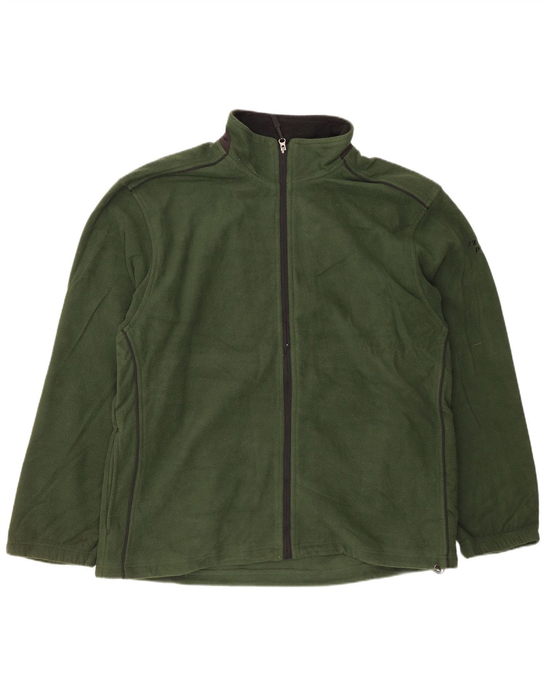 IZOD Mens Fleece Jacket UK 42 XL Khaki Polyester