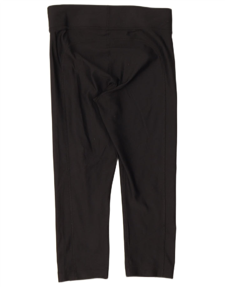 Under Armour Womens Heat Gear Capri Leggings UK 12 Medium Black Polyester