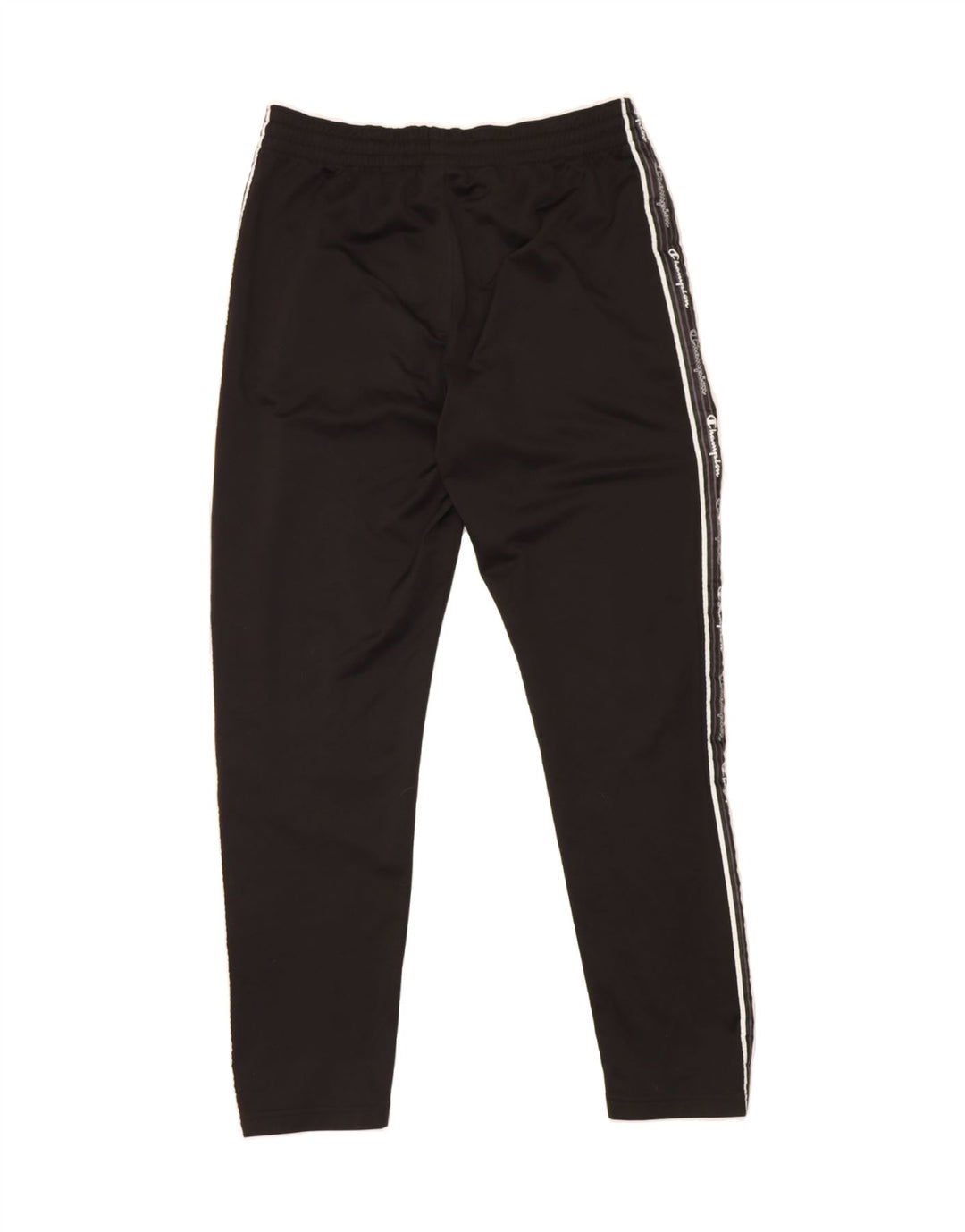CHAMPION Mens Graphic Tracksuit Trousers Large  Black Polyester Vintage Champion and Second-Hand Champion from Messina Hembry 