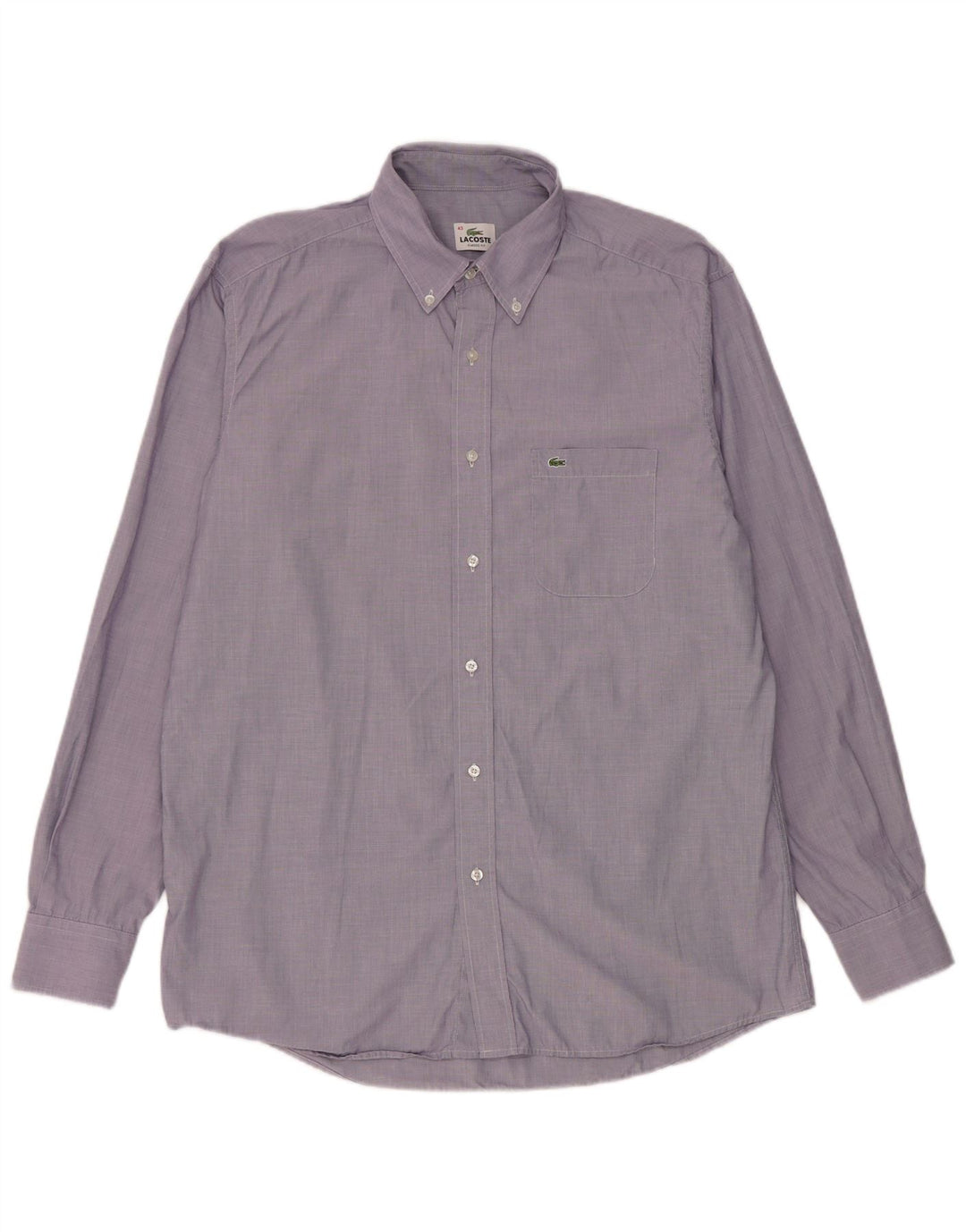 Lacoste Chemise Homme Taille 43 Grand Coton Bleu