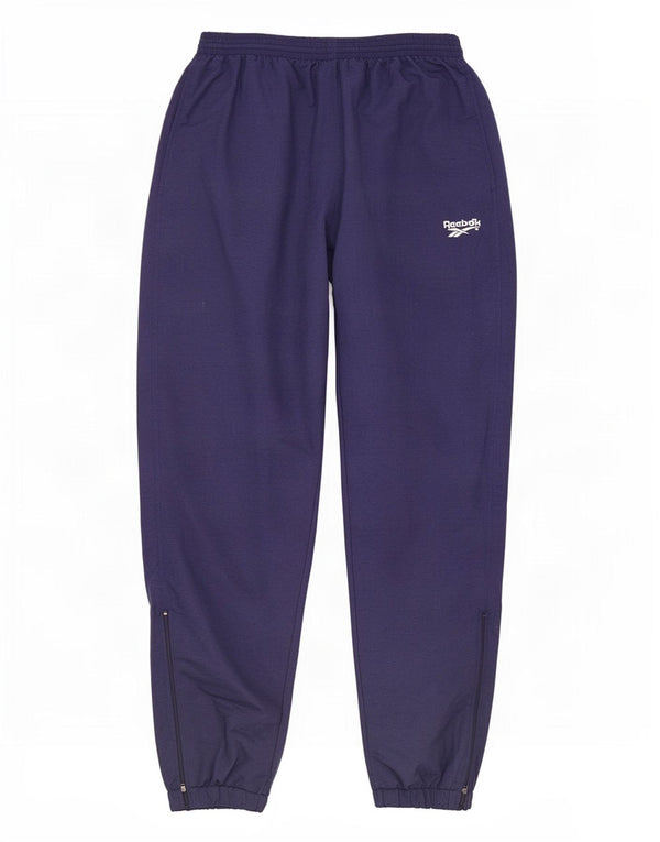Reebok Pantalon de survêtement pour homme en nylon bleu marine Small
