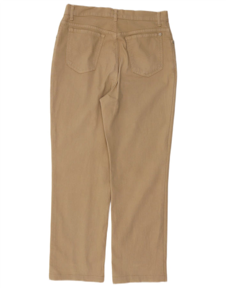Calça feminina reta casual BYBLOS W31 L25 algodão bege